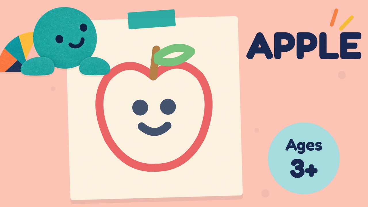 How to draw an apple — slow draw-along video
