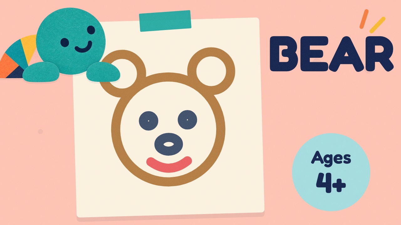 How to draw a bear — slow draw-along video