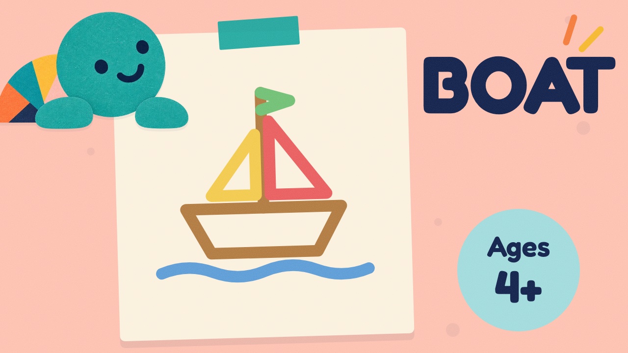 How to draw a boat — slow draw-along video