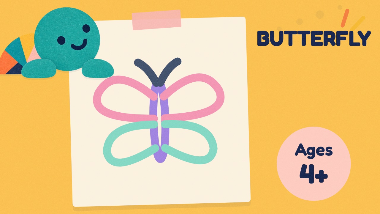 How to draw a butterfly — slow draw-along video