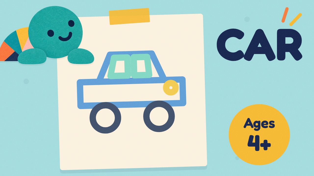 How to draw a car — slow draw-along video