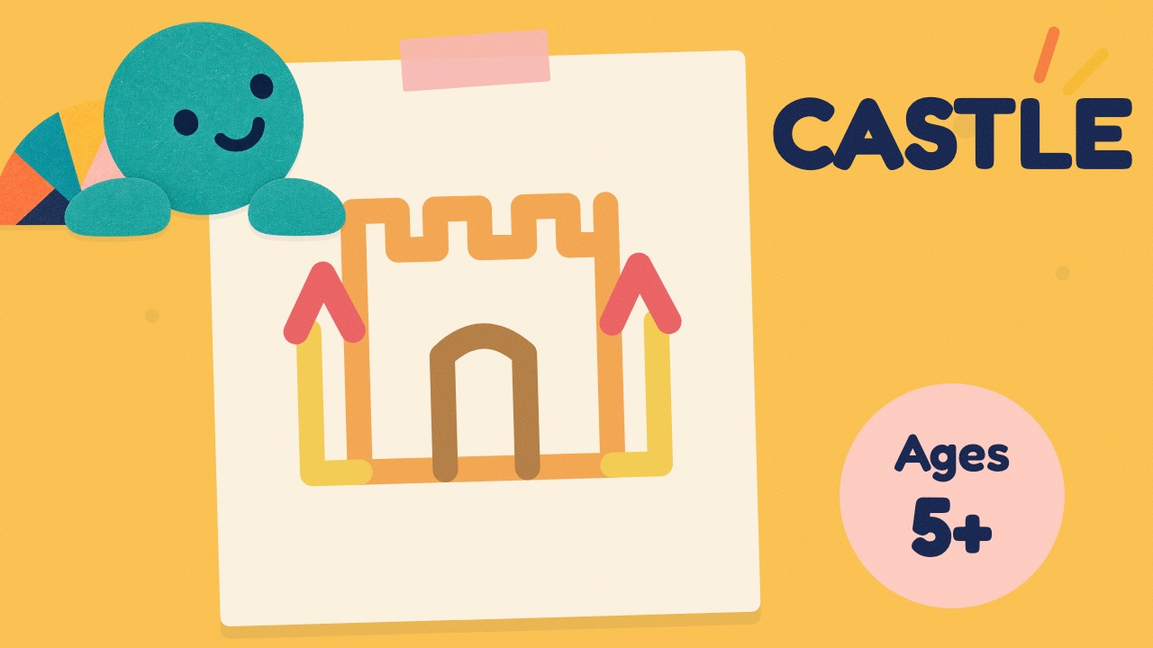 How to draw a castle — slow draw-along video