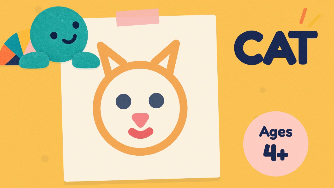 How to draw a cat — slow draw-along video