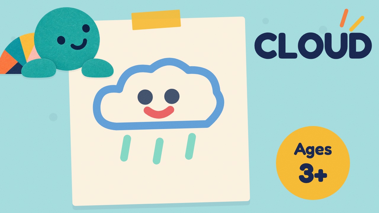How to draw a cloud — slow draw-along video