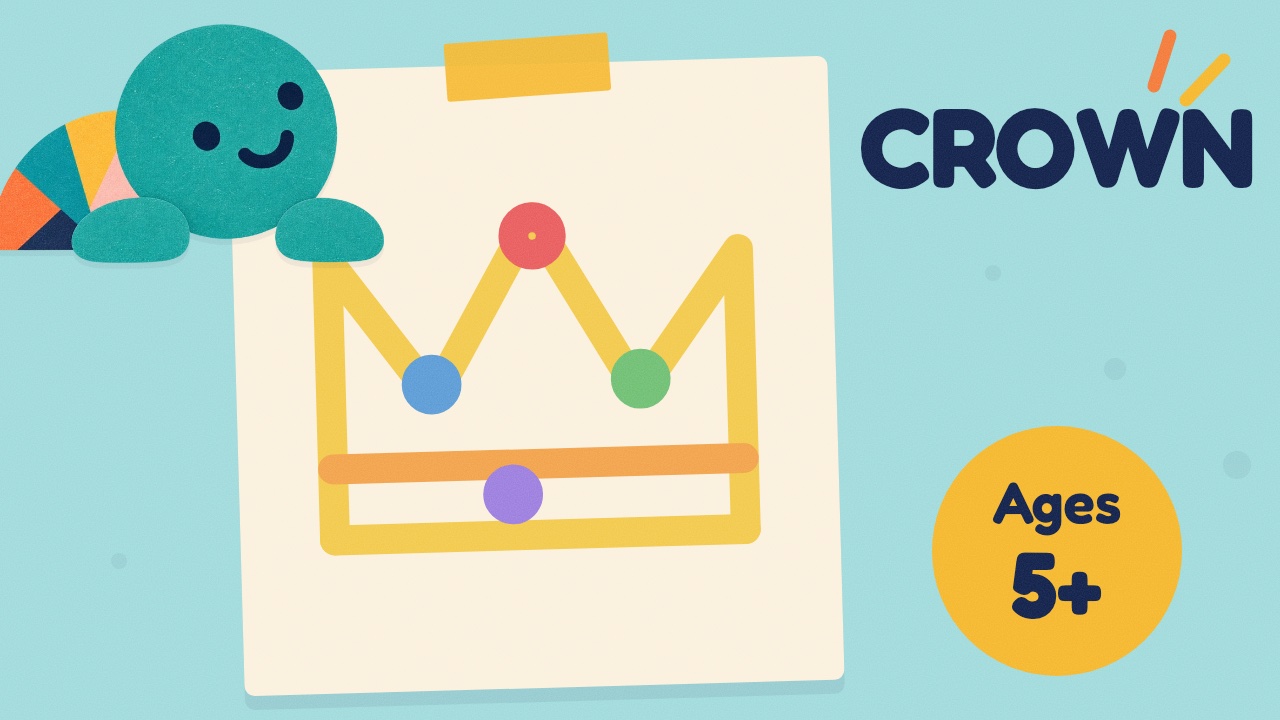 How to draw a crown — slow draw-along video