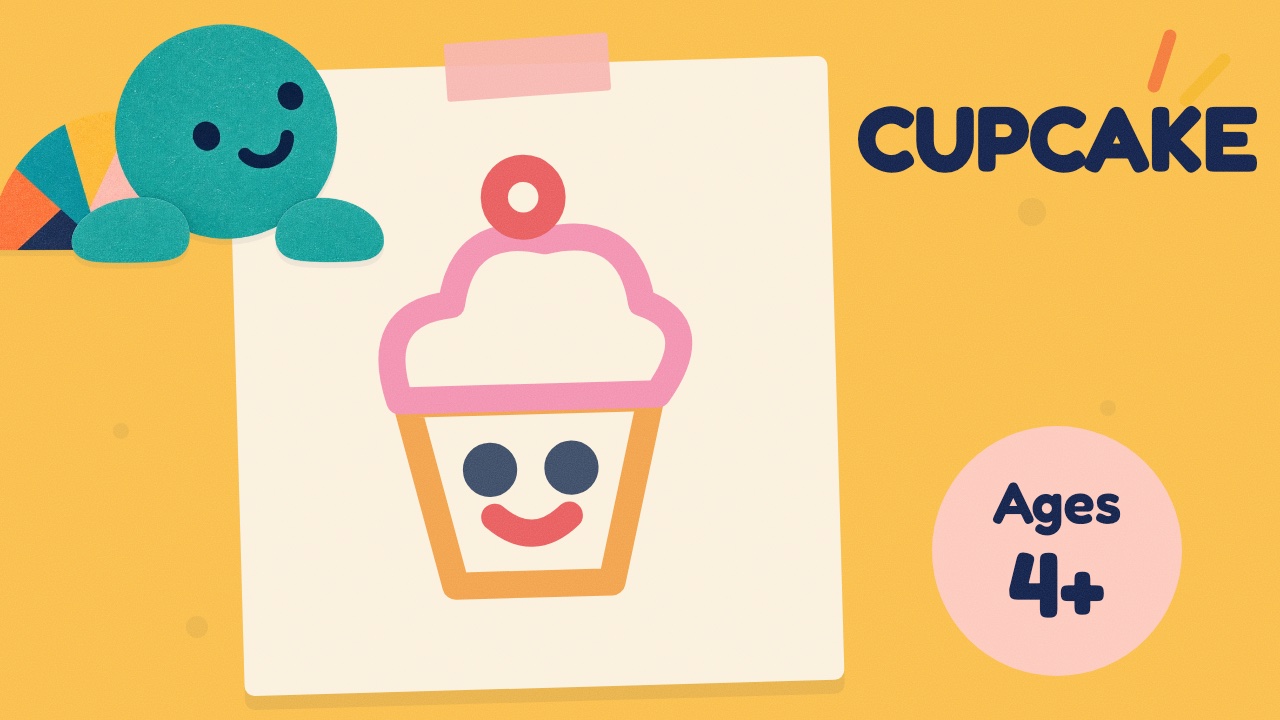 How to draw a cupcake — slow draw-along video