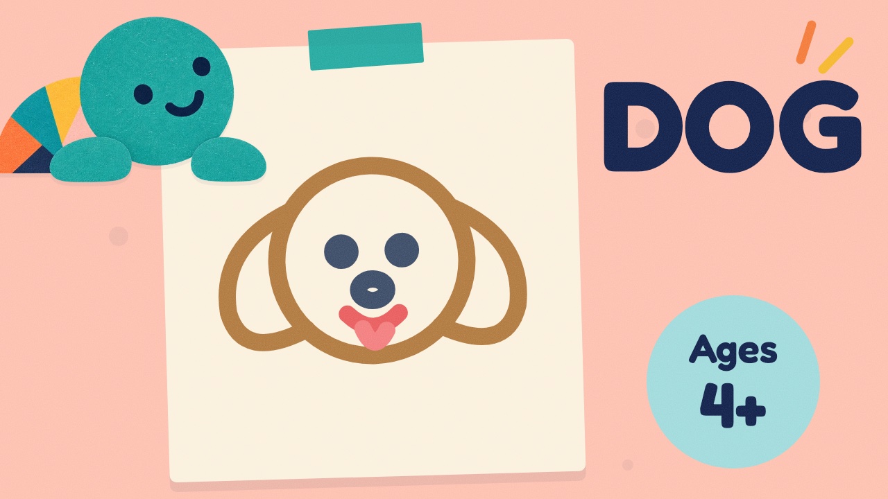 How to draw a dog — slow draw-along video