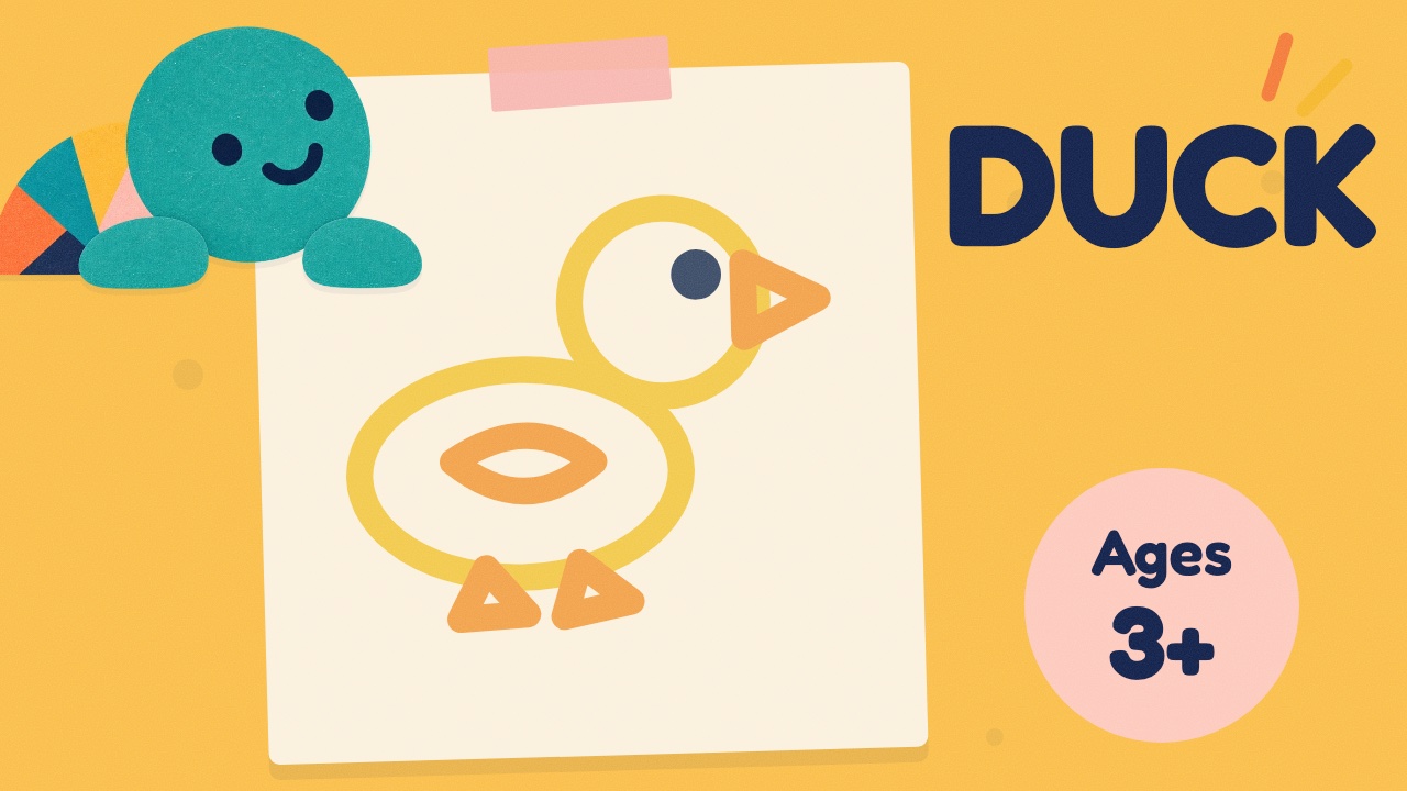 How to draw a duck — slow draw-along video