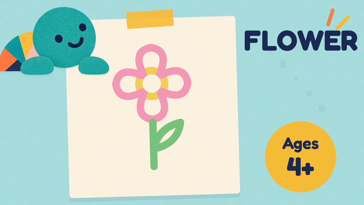 How to draw a flower — slow draw-along video
