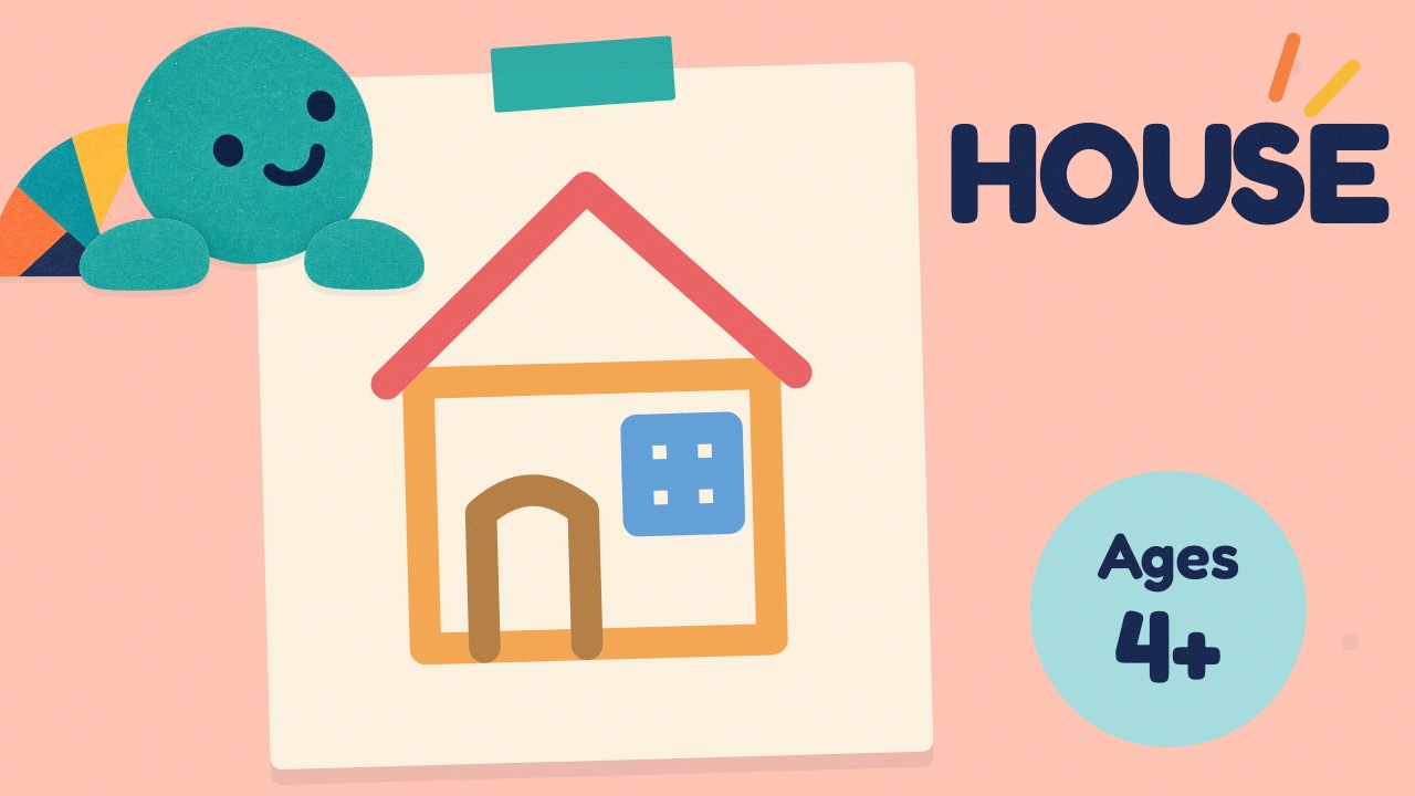 How to draw a house — slow draw-along video