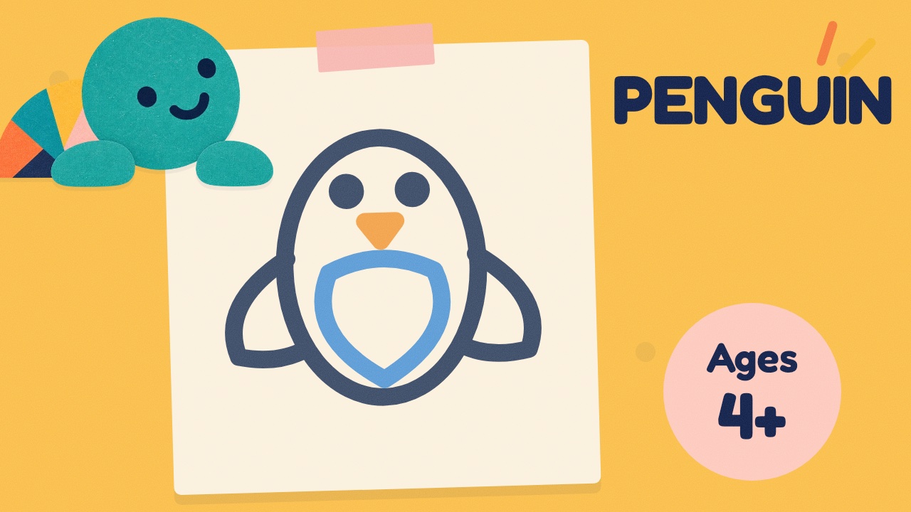 How to draw a penguin — slow draw-along video