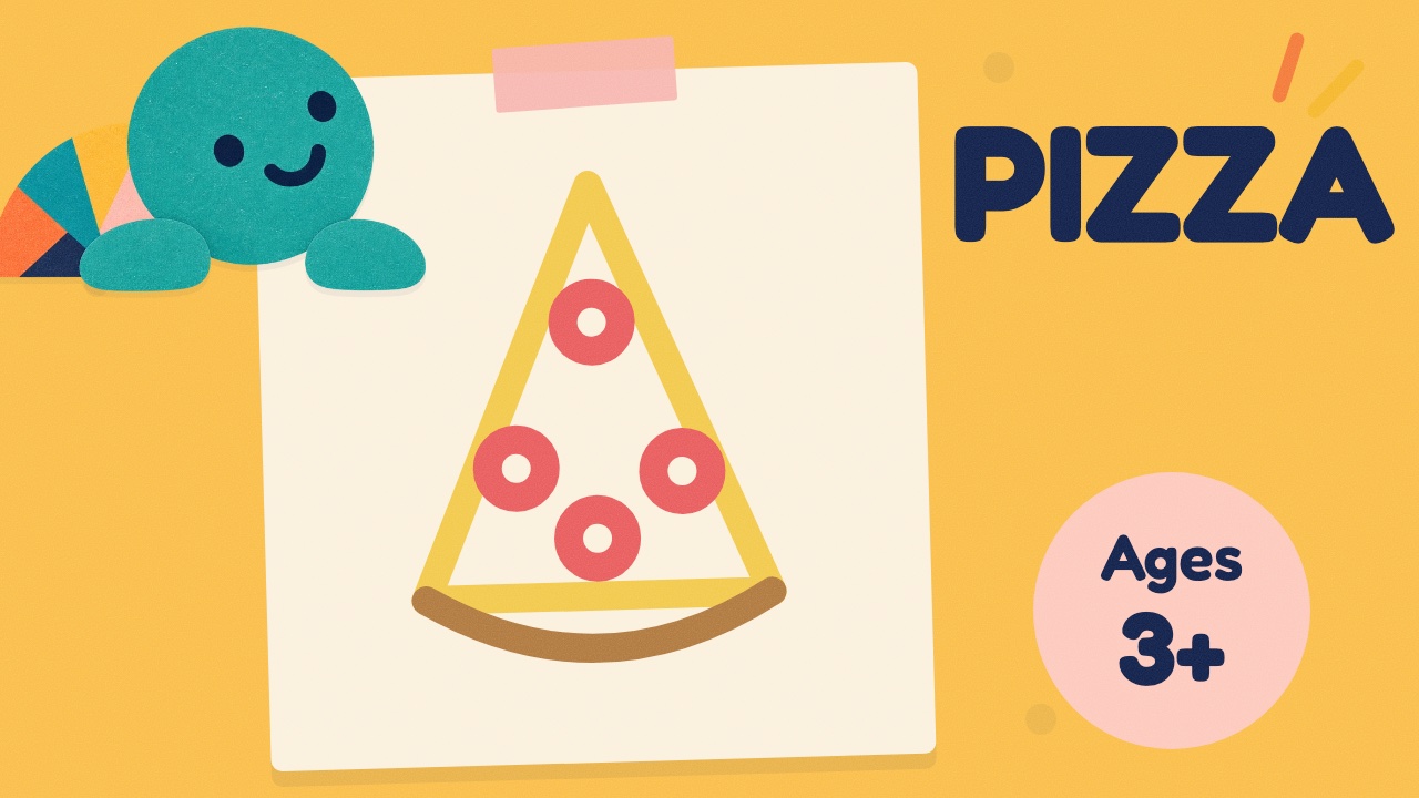How to draw a pizza — slow draw-along video