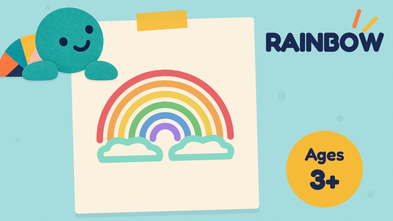 How to draw a rainbow — slow draw-along video