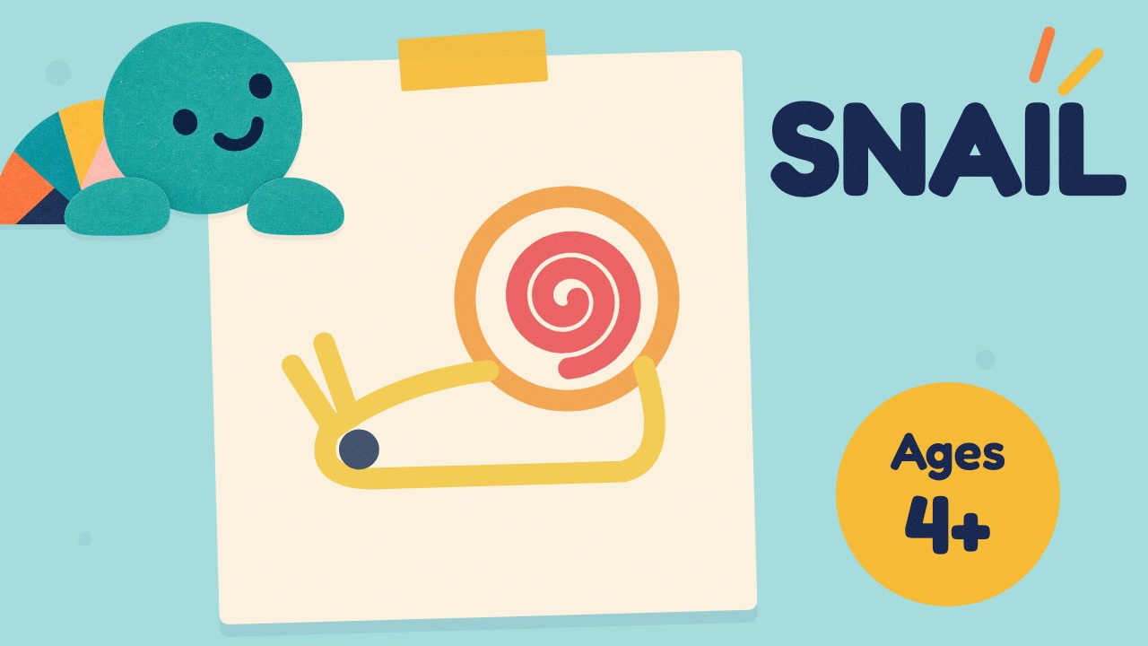 How to draw a snail — slow draw-along video