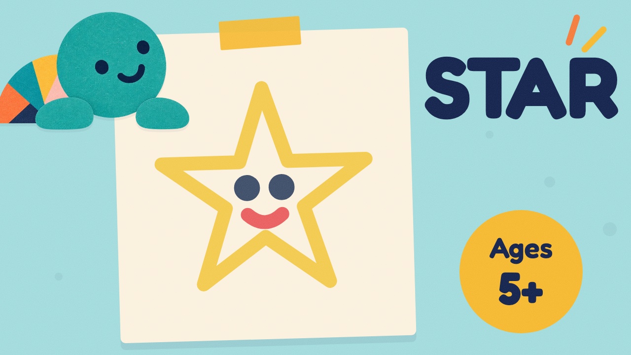 How to draw a star — slow draw-along video