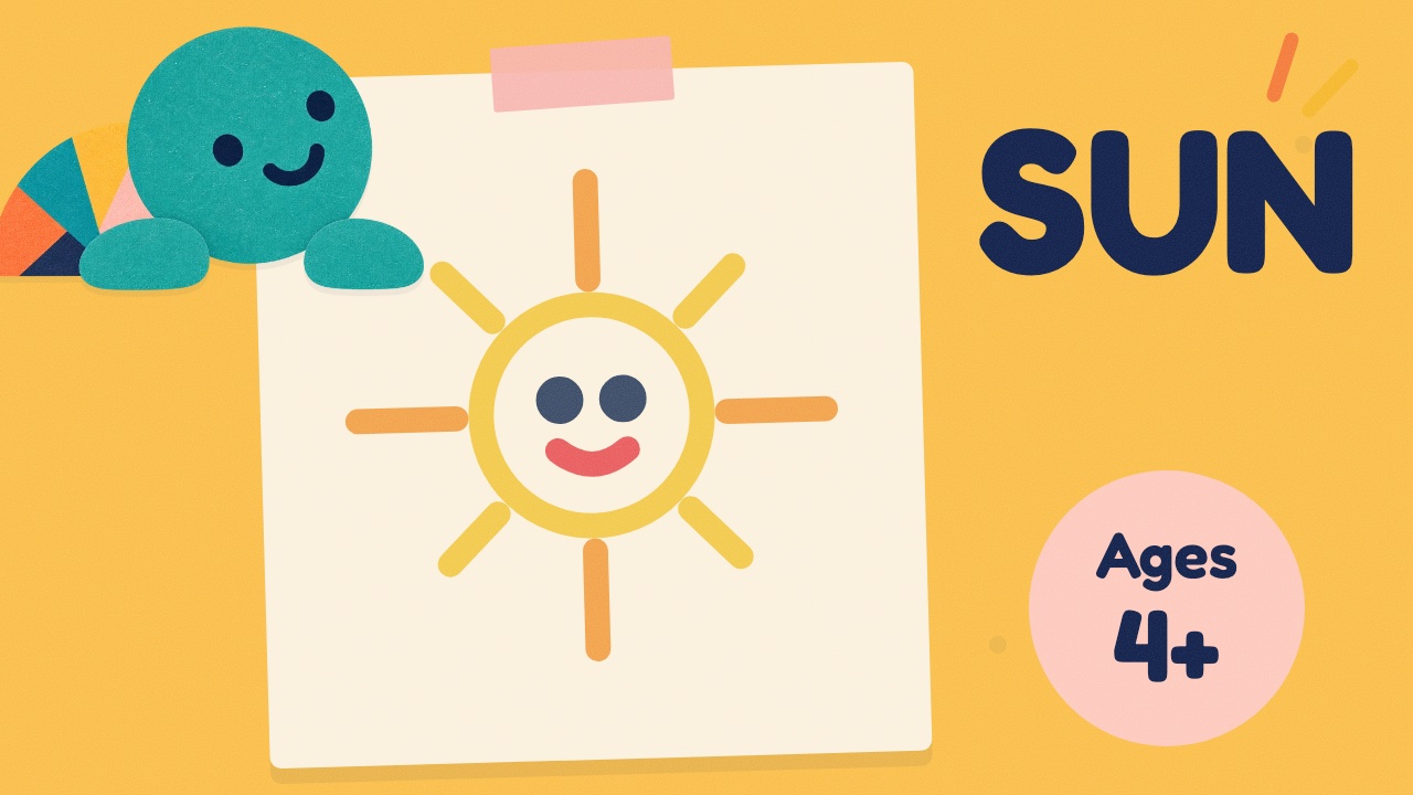 How to draw a sun — slow draw-along video