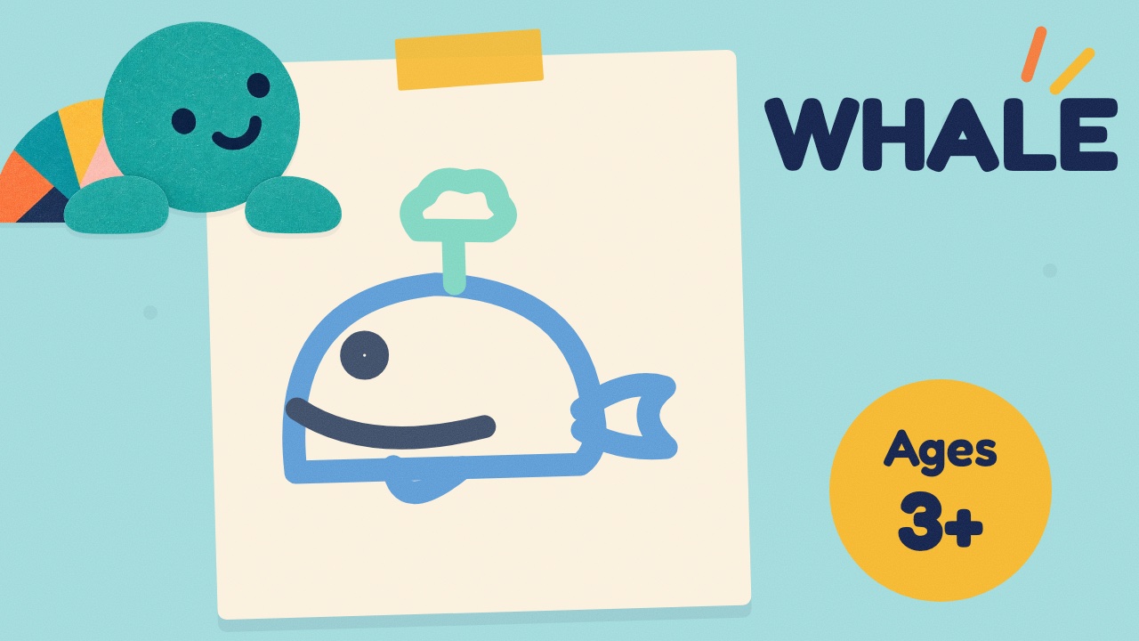 How to draw a whale — slow draw-along video
